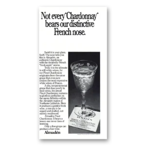 1975 Almaden Print Ad | Distinctive French Nose