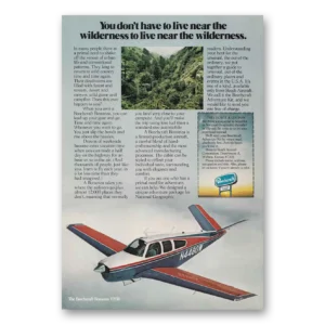 1975 Beechcraft Bonanza Print Ad | Wilderness