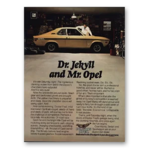 1975 Buick Opel Print Ad | Dr Jekyll And Mr Opel
