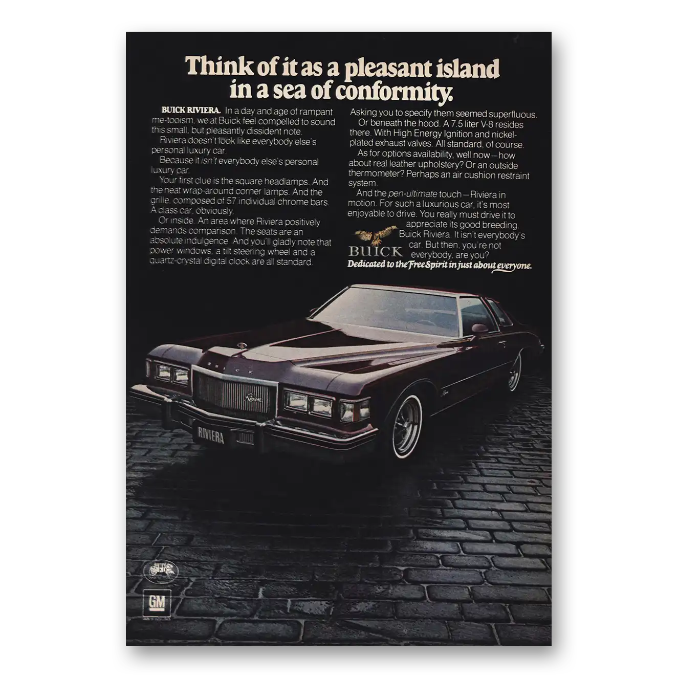 1975 Buick Riviera Print Ad | Pleasant Island