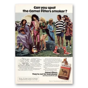 1975 Camel Cigarettes Print Ad | Rock Concert