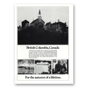 1975 British Columbia Canada Print Ad | Autumn Lifetime