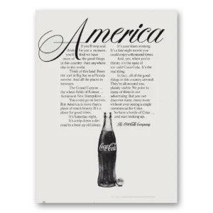 1975 Coca Cola Print Ad | Stop Think