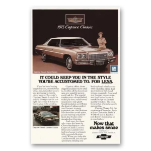 1975 Chevrolet Caprice Print Ad | Accustomed To