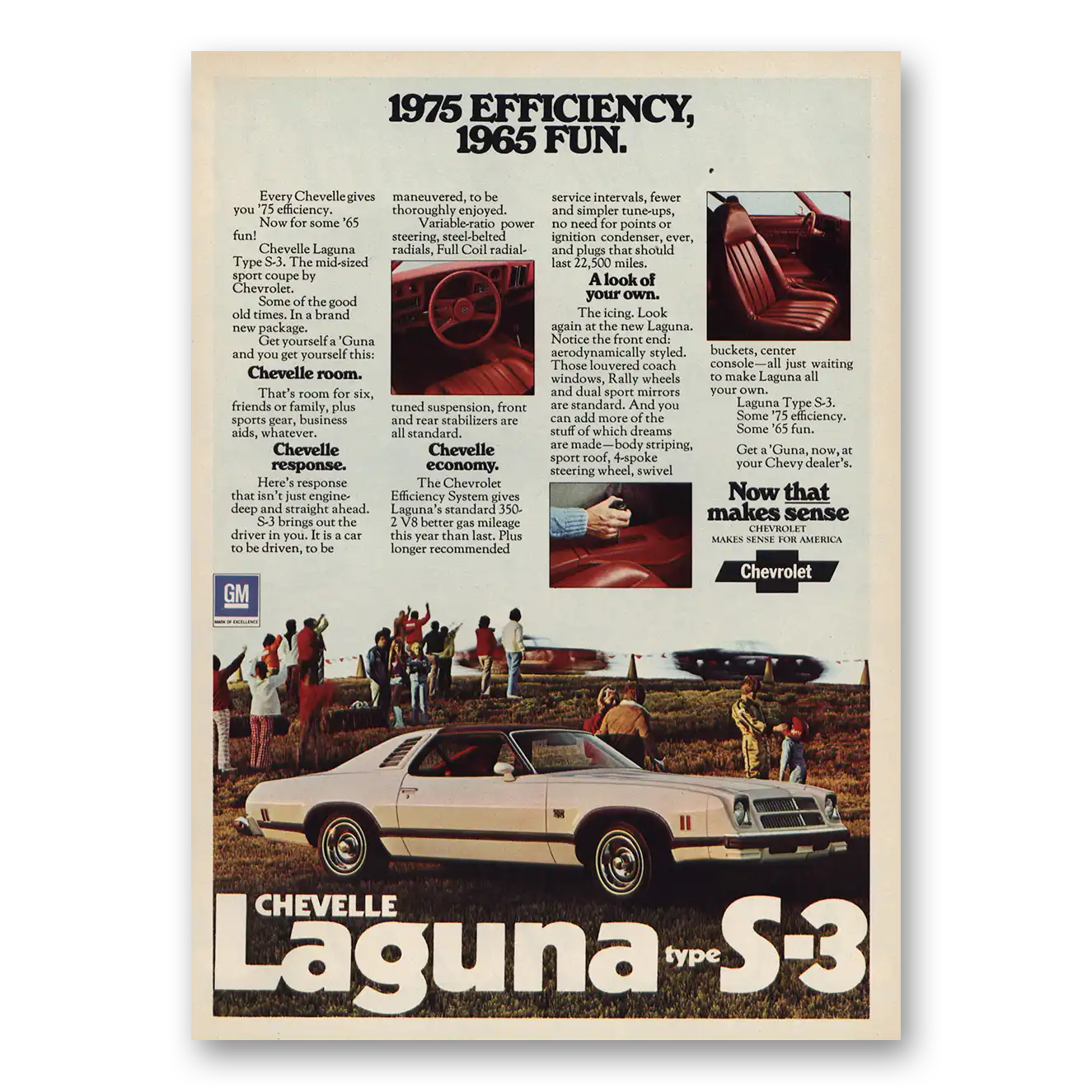 1975 Chevrolet Chevelle Print Ad | Efficiency Fun