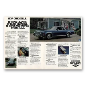 1975 Chevrolet Chevelle Print Ad | Runs Leaner