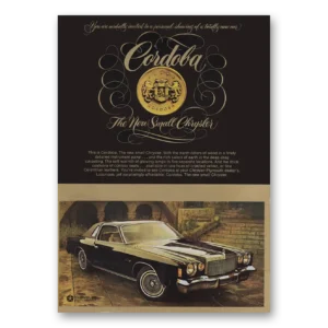 1974 Chrysler Cordoba Print Ad | Small Chrysler