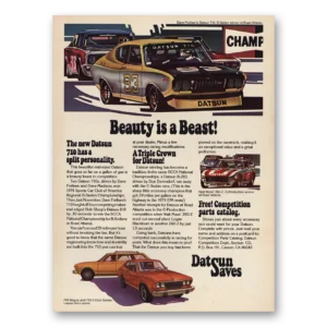 1975 Datsun Print Ad | Beauty Is A Beast