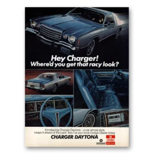 1975 Dodge Charger Print Ad | Racy Look