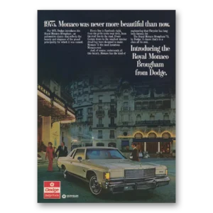 1974 Dodge Monaco Print Ad | Never More Beautiful