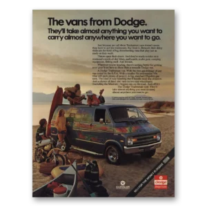 1975 Dodge Tradesman Van Print Ad | Anything You Want To Carry