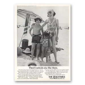 1975 Equitable Life Assurance Print Ad | Nobody Like Them
