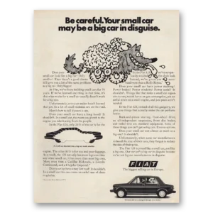 1975 Fiat Print Ad | Big Car In Disguise
