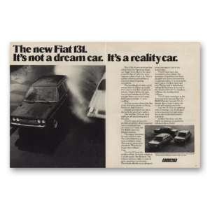 1975 Fiat Print Ad | Not Dream Car Reality Car
