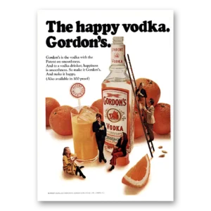1975 Gordons Vodka Print Ad | Happy Vodka