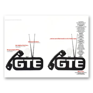 1975 General Telephone GTE Print Ad | We Serve Their Needs