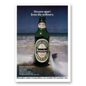 1975 Heineken Beer Print Ad | Oceans Apart From Ordinary