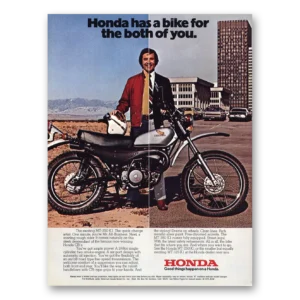 1975 Honda Motorcycle Print Ad | Bike For The Both Of You