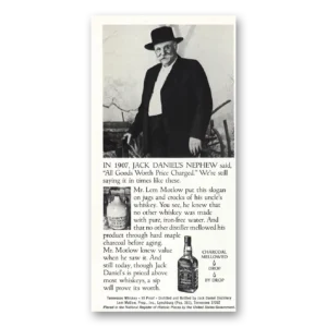 1975 Jack Daniels Print Ad | Price Charged