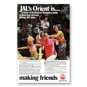 1975 Japan Air Lines Print Ad | Balinese Temples