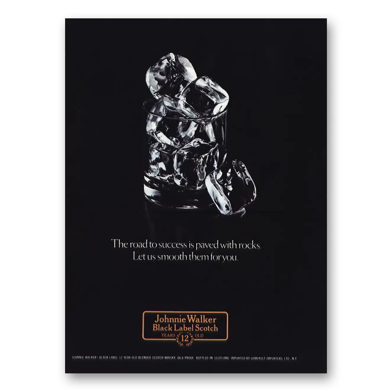 1975 Johnnie Walker Black Label Print Ad | Road To Success