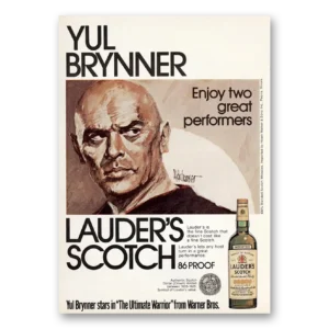 1975 Lauders Scotch Print Ad | Yul Brynne