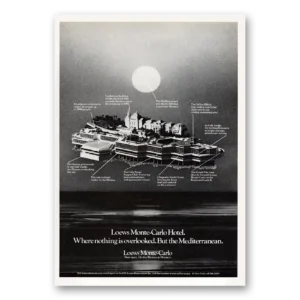 1975 Loews Monte Carlo Hotel Print Ad | Nothing Overlooked
