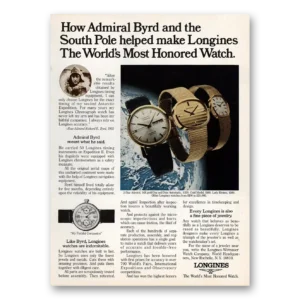 1975 Longines Wittnauer Print Ad | Admiral Byrd