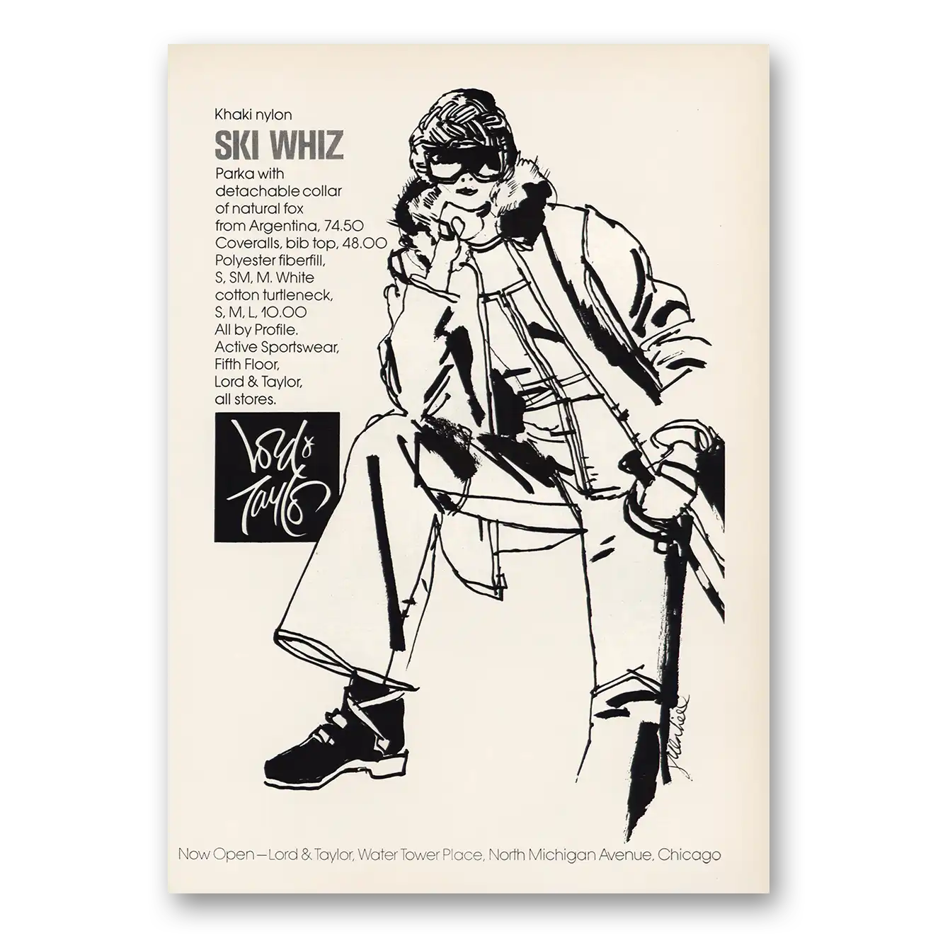 1975 Lord & Taylor Print Ad | Ski Whiz