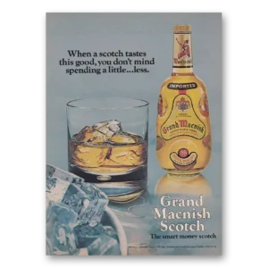 1975 Grand Macnish Print Ad | Tastes Good