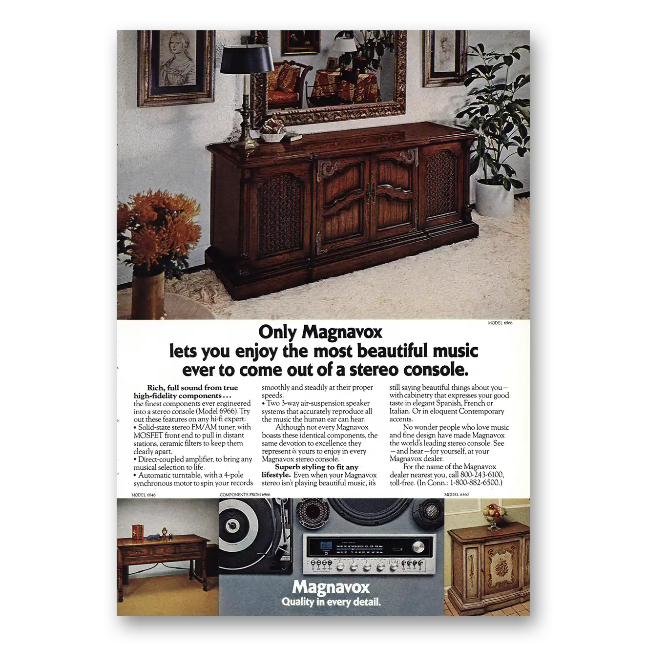 1975 Magnavox Print Ad | Beautiful Music