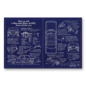 1975 Mercedes Benz Print Ad | Tell 450sel From All The Rest