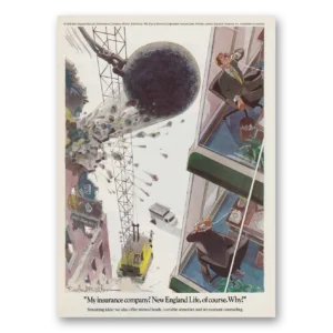 1975 New England Mutual Life Insurance Print Ad | Wrecking Ball