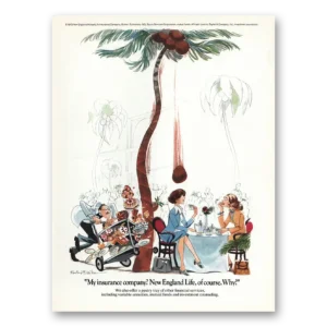 1975 New England Mutual Life Insurance Print Ad | Pastry Tray