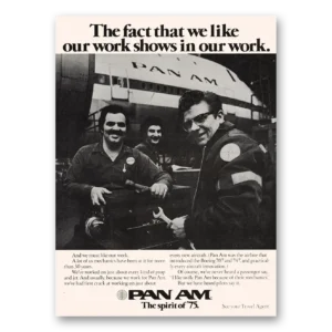1975 Pan Am Print Ad | Work Mechanics