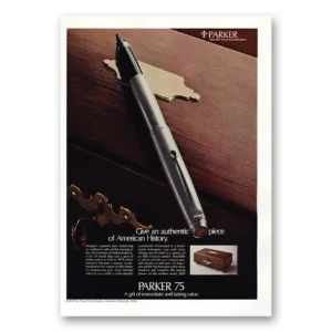 1975 Parker 75 Pen Print Ad | Authentic Piece American History