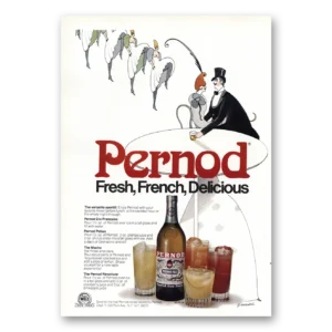 1975 Pernod Print Ad | Fresh French Delicious