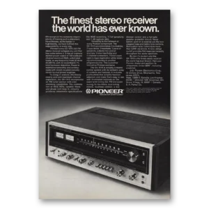 1975 Pioneer Stereo Components Print Ad | Finest Stereo Receiver
