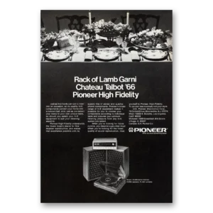 1975 Pioneer Stereo Components Print Ad | Rack Lamb Garni