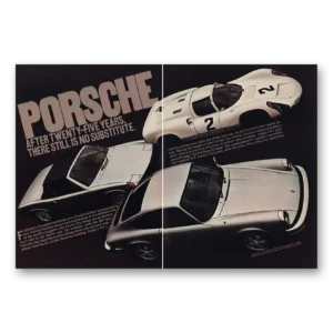 1975 Porsche Print Ad | After Twenty Five Years No Substitute