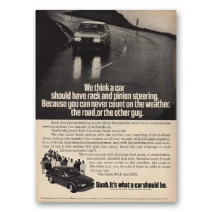 1975 Saab Print Ad | Rack And Pinion Steering