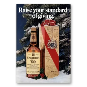 1975 Seagrams VO Whisky Print Ad | Standard Giving