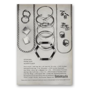 1975 Tiffany & Co Print Ad | Sterling Silver Floor