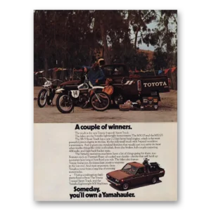 1975 Toyota Print Ad | Couple Of Winners Yamahauler