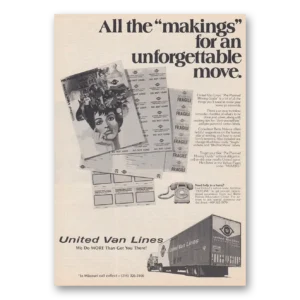 1975 United Van Lines Print Ad | Unforgettable Move