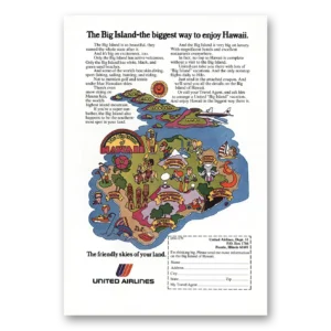 1975 United Airlines Print Ad | Big Island Hawaii