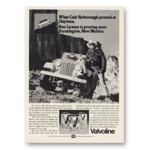 1975 Valvoline Motor Oil Print Ad | Gale Yarborough