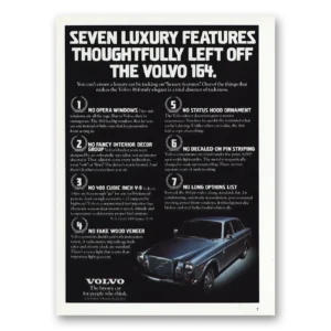 1975 Volvo 164 Print Ad | Seven Luxury