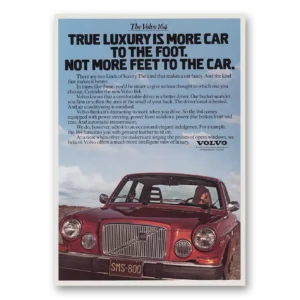 1975 Volvo 164 Print Ad | True Luxury