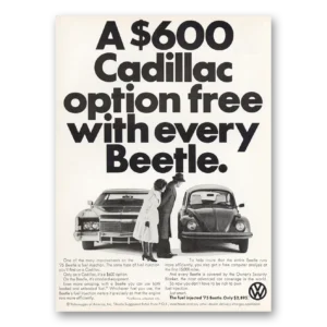 1975 Volkswagen Beetle Print Ad | Cadillac Option
